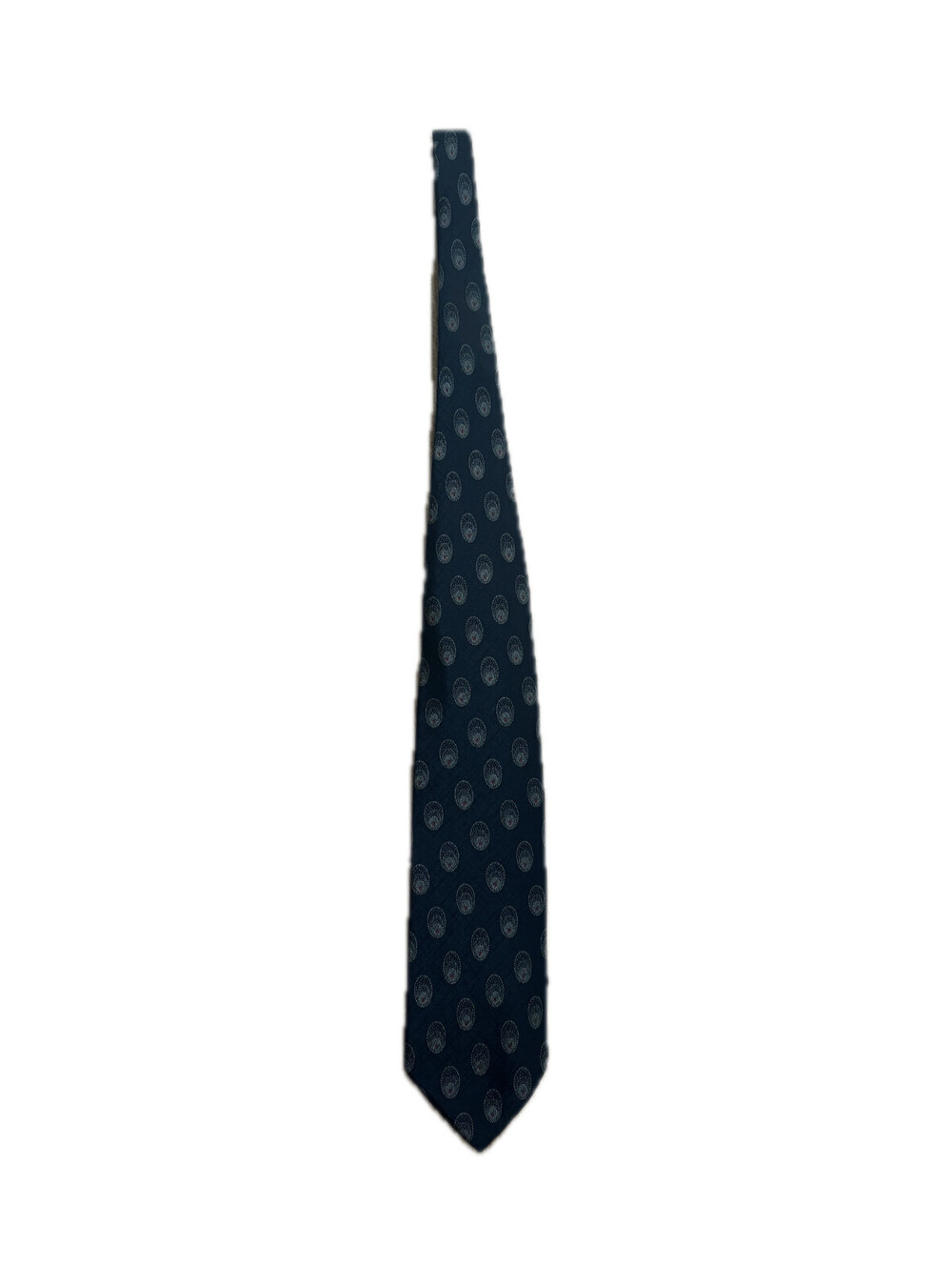 Giorgio Armani Cravatte Dark Blue White Dotted Oval Tie